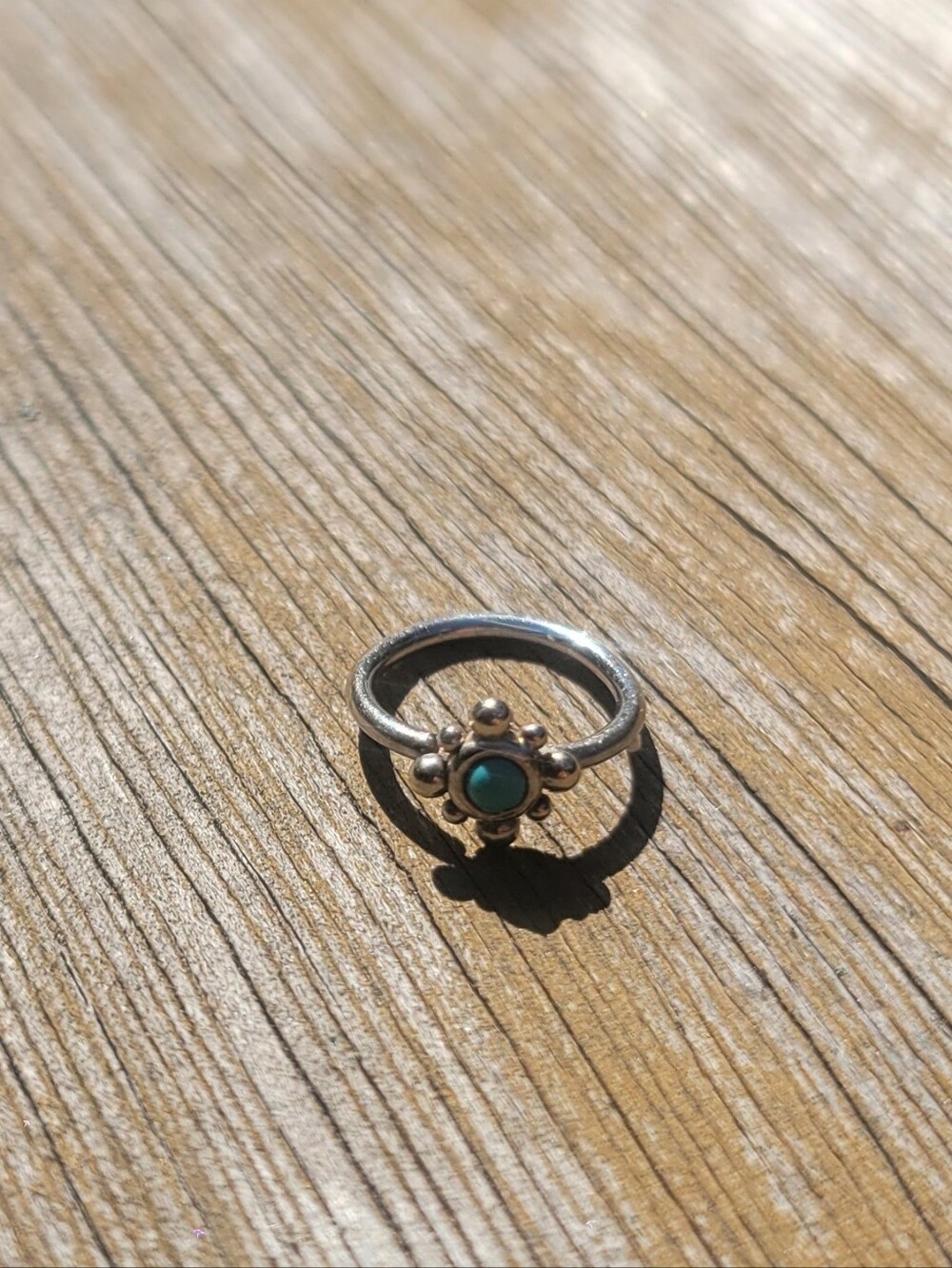 Sterling Silver Turquoise Mini Hoop Earring
